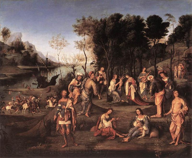 COSTA, Lorenzo Court of Isabella d'EsteCourt of Isabella d Este Norge oil painting art